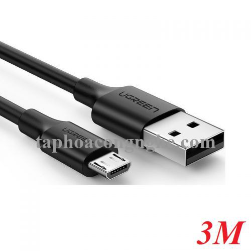 Ugreen 60827 3M màu đen cáp Micro Usb 2.0 mạ nickel chống nhiễu us289 30060827